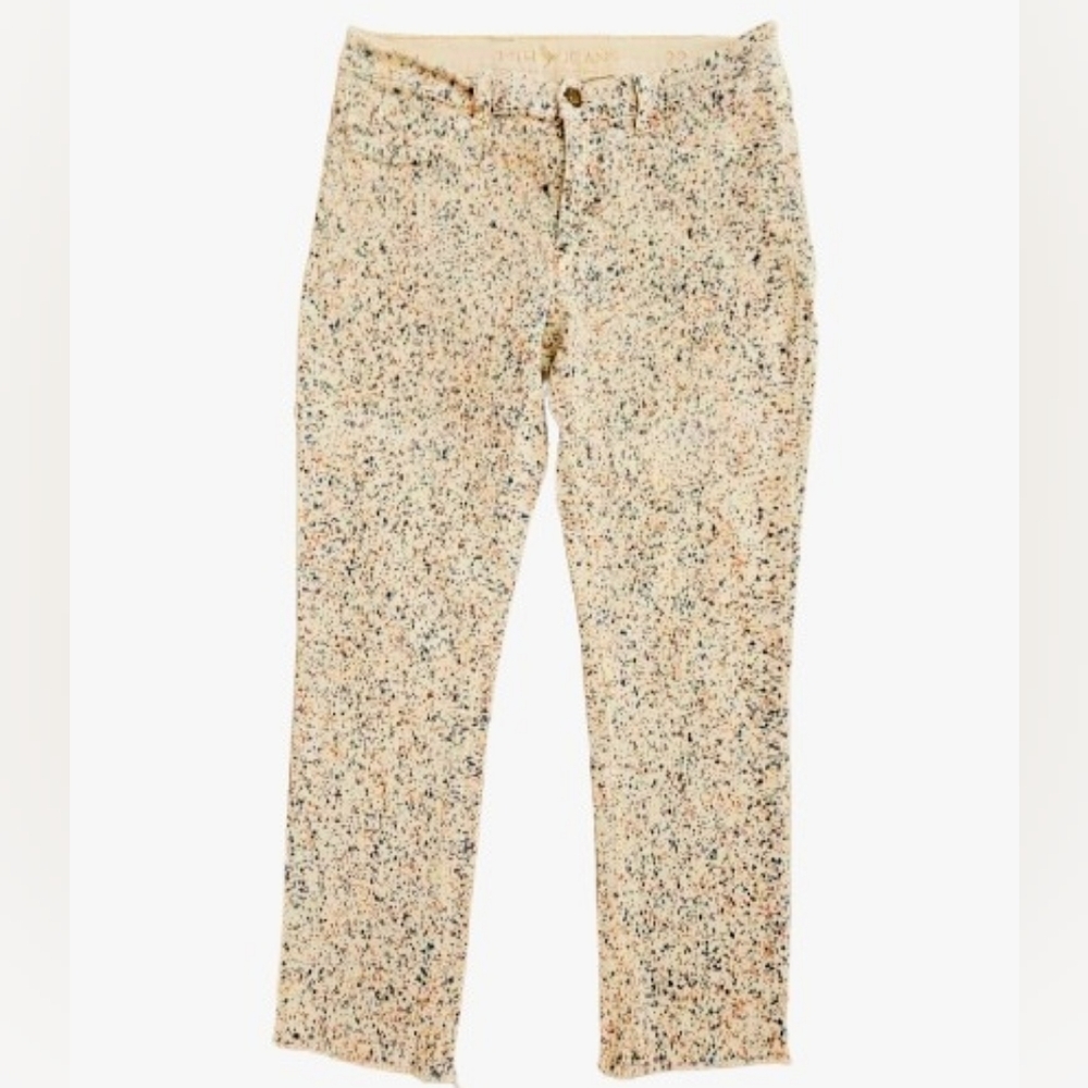 MiH The Bonn Skinny Cropped Jeans Speckled Print Designer Denim Size 29